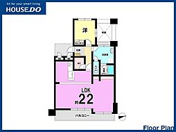 トーカンマンション北九大前 1LDKの間取図画像