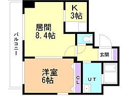 アクティ麻生南2 1LDKの間取図画像
