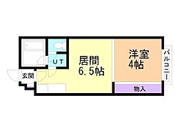 ルナハイツ札幌 1DKの間取図画像
