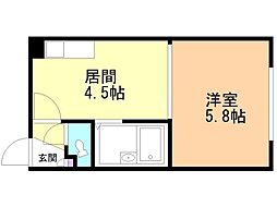 ハイムプレステージ 1DKの間取図画像