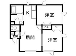 エクセリアコート新琴似 2LDKの間取図画像