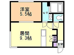 グランコンフォート麻生 1LDKの間取図画像