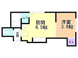 コーポラス19B 1DKの間取図画像