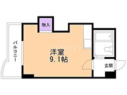 シティハイムN15.A棟 ワンルームの間取図画像