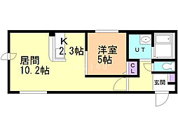 Abita205 1LDKの間取図画像