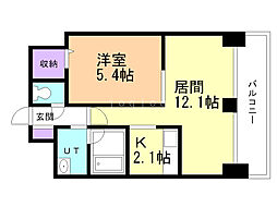 ライブグレース 1LDKの間取図画像