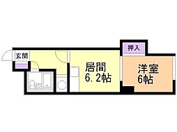 ファッションコーポラス 1LDKの間取図画像