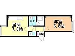 センチュリー32 1DKの間取図画像