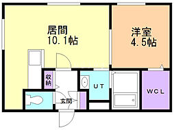 HalleyView麻生 1LDKの間取図画像