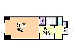 レガート北36 1Kの間取図画像