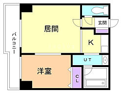 ウィルドゥ北24条 1LDKの間取図画像
