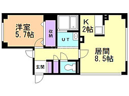 GRANDTETONN32 1LDKの間取図画像