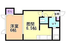 エルム21 1DKの間取図画像