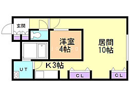 ブラスハート麻生 1LDKの間取図画像