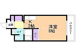 サテラ北34条 1Kの間取図画像