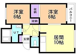ハイグレード27 2LDKの間取図画像