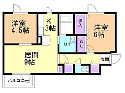 ST32 2LDKの間取図画像