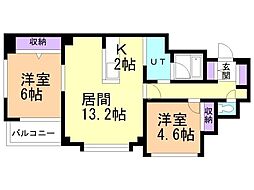 SKグレース 2LDKの間取図画像