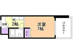 メゾン・ド・グルー 1Kの間取図画像