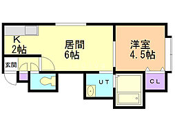アルヴェ 1LDKの間取図画像