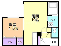 EtoileN34 1LDKの間取図画像