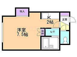 ベルウッド15 1Kの間取図画像