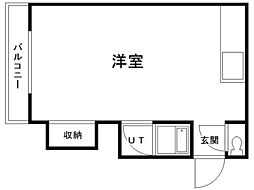 グリーンパーク23 ワンルームの間取図画像
