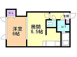 エルム21 1DKの間取図画像