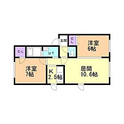 ノーブルパレス 2LDKの間取図画像