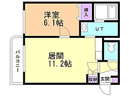 間取図画像 1LDK