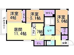 間取図画像 3LDK