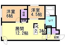 間取図画像 2LDK