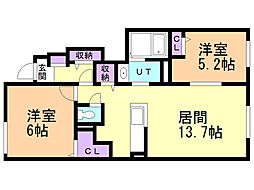 間取図画像 2LDK