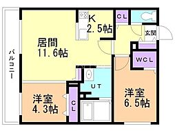 間取図画像 2LDK
