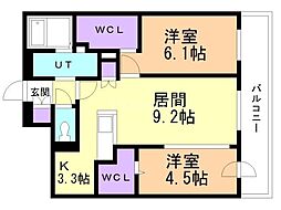間取図画像 2LDK