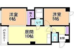 ラ・ムーネ・ミ 2LDKの間取図画像