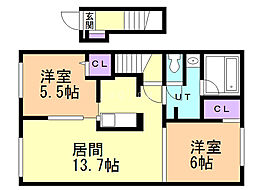 間取図画像 2LDK