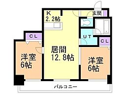 ノルテブリッサ24ロード 2LDKの間取図画像