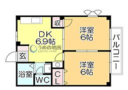間取図画像 2DK