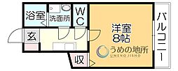 ぷらすエコ 1Kの間取図画像