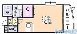 ラフローラ ワンルームの間取図画像