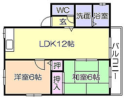 間取図画像 2LDK