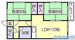 ホレスト・ハウスB 2LDKの間取図画像