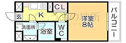 ロマネスク通町第2 1Kの間取図画像