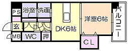FLEX21 1DKの間取図画像