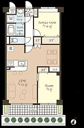 日神パレステージ鶴間南 2LDKの間取図画像