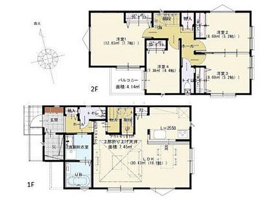 間取り 横浜市旭区上川井町全6棟　Ｆ号棟 未入居中古