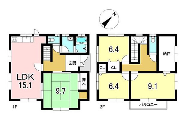 桜ケ丘3丁目　中古戸建(4SLDK)の間取り