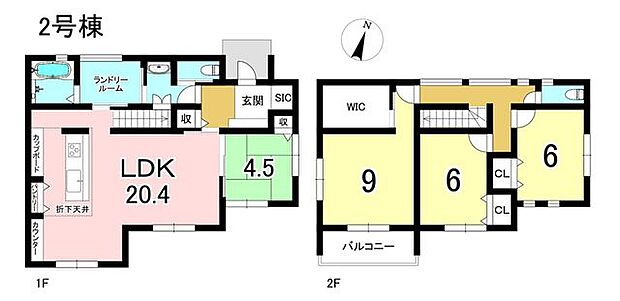2号棟 4LDK+S 土地面積248.28m2 建物面積115.93m2