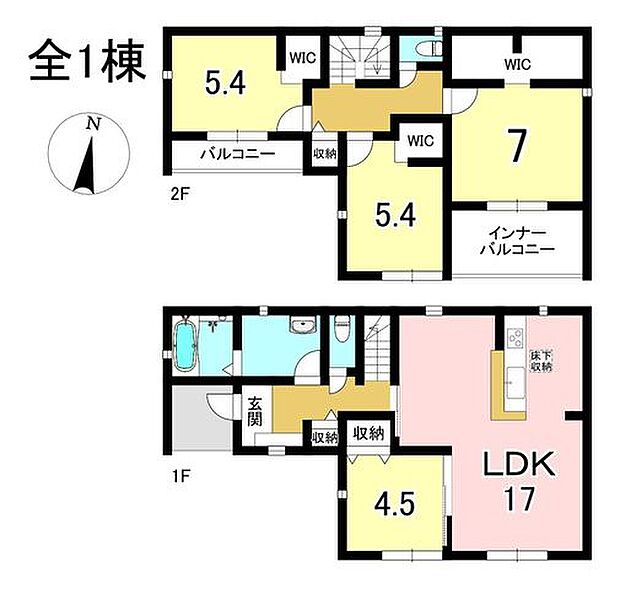 4LDK+S　土地面積251.24m2　建物面積108.06m2